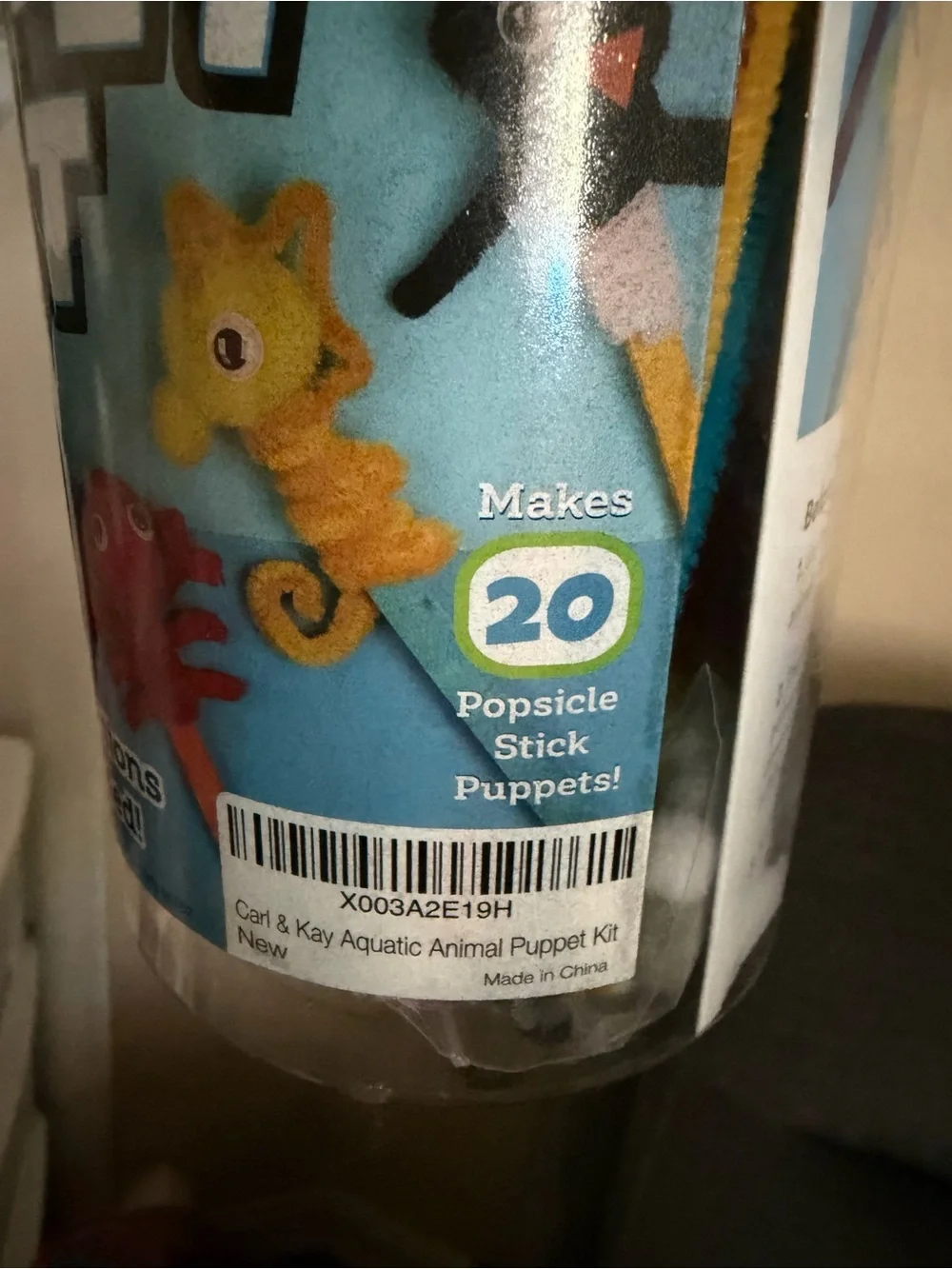 Yellow Aquatic Animals Puppet Kit